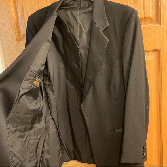 Vintage 80s-90s Mens Pierre Cardin Satin Lapel Tuxedo Formal Jacket 41L USA MADE - Picture 5 of 9